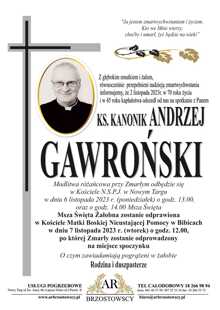 [24tp.pl] Ks. Kanonik Andrzej Gawroński