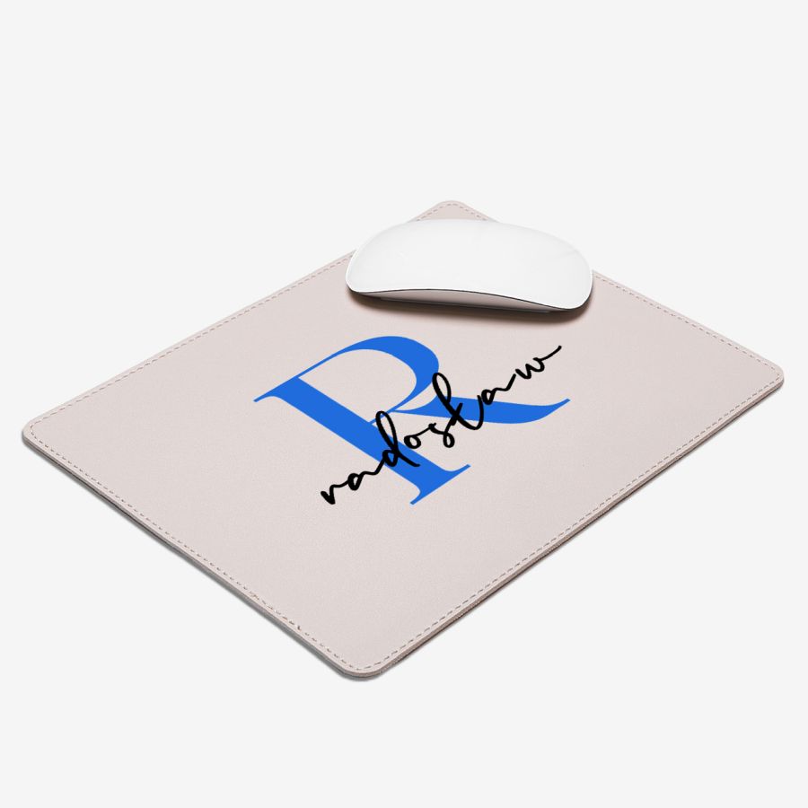 Personalizowana podkładka pod mysz Z IMIENIEM beżowa 